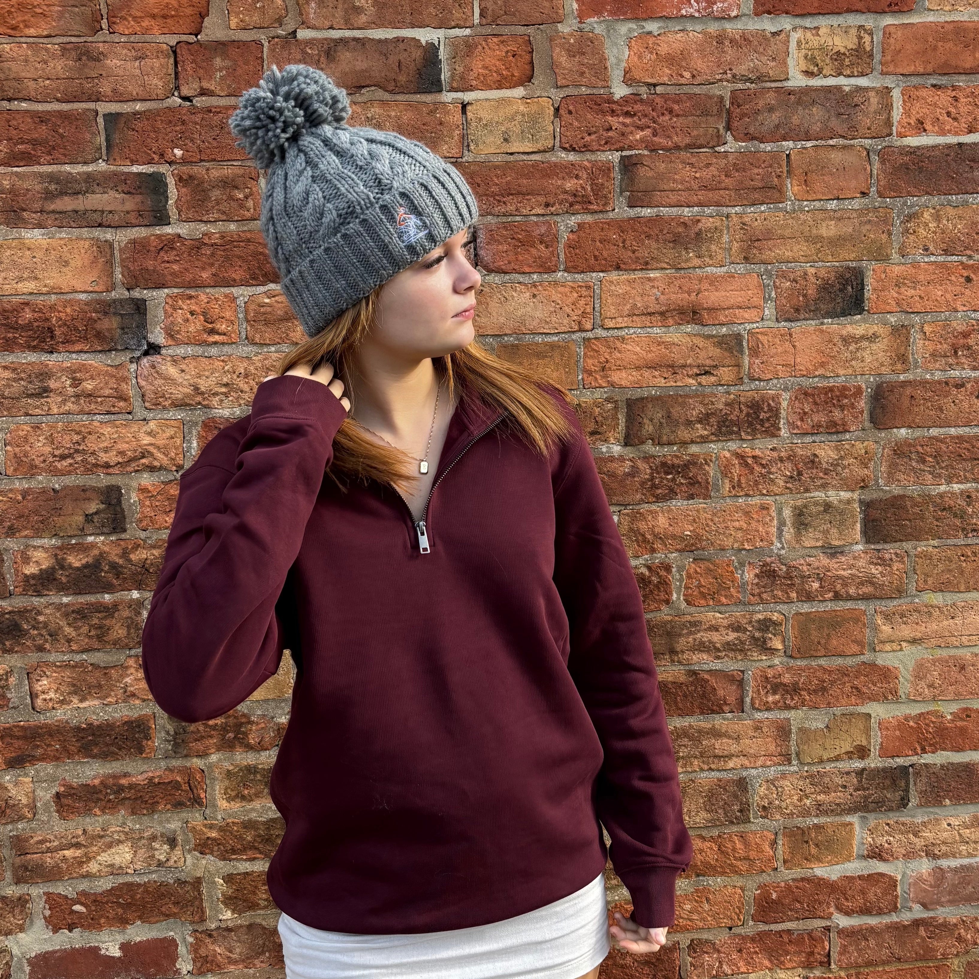 1/4 Zip Sweatshirt - Plain (unisex)