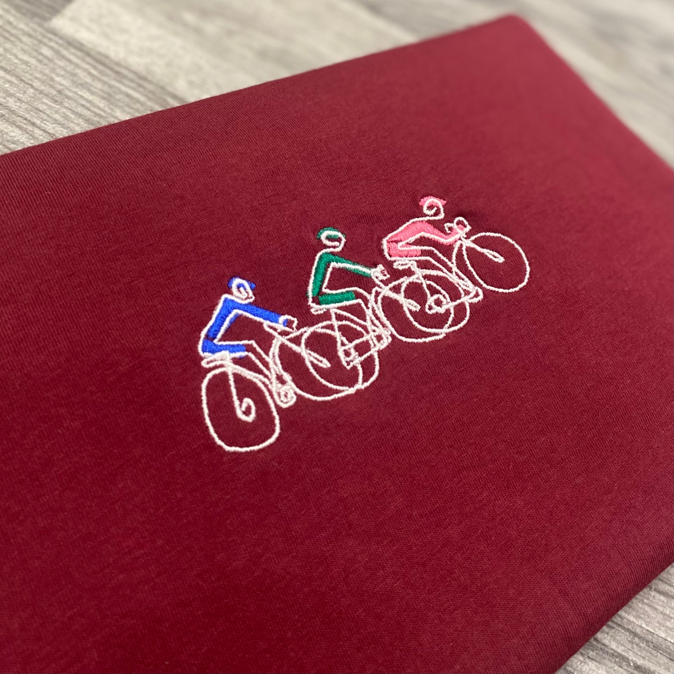 Bike Tour Long sleeve T-Shirt - Embroidered design