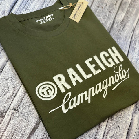 '76 Raleigh Campagnolo T-Shirt (printed design) - Spoke & Solace