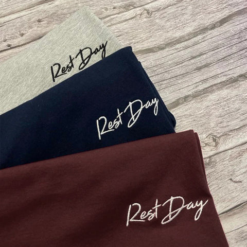 Rest Day Sweatshirt - Left chest embroidery - Spoke & Solace