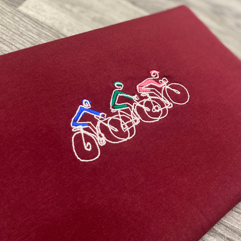 Bike Tour Embroidered T-Shirt - Spoke & Solace